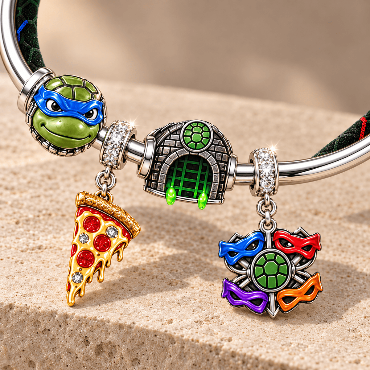 NJT Sliver Charm Bracelet Set TMH