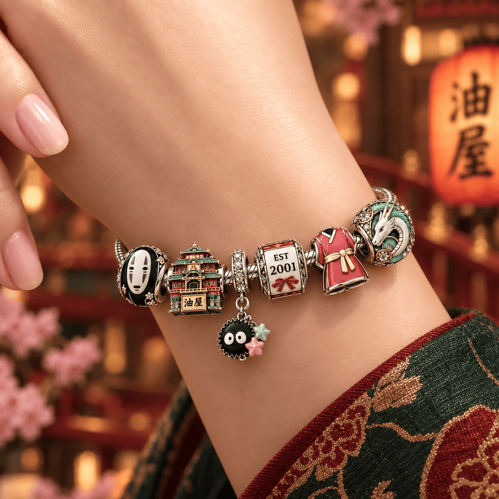 SPA Sliver Charm Bracelet Set VTH
