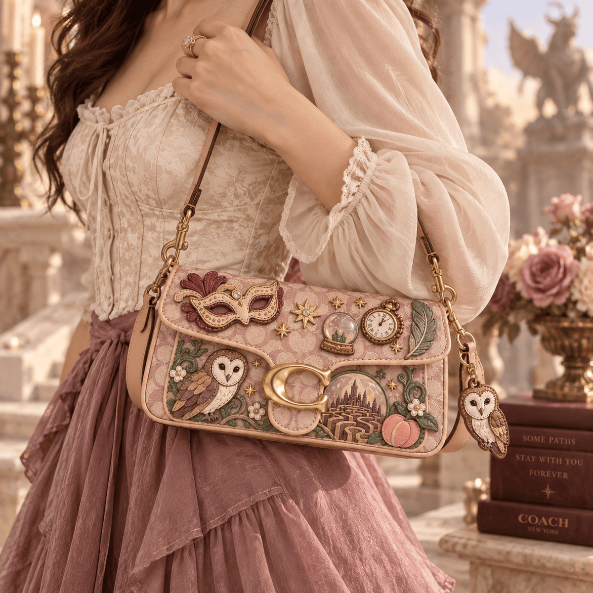 Premium LBN Coach Shoulder Cross With Charm NPL