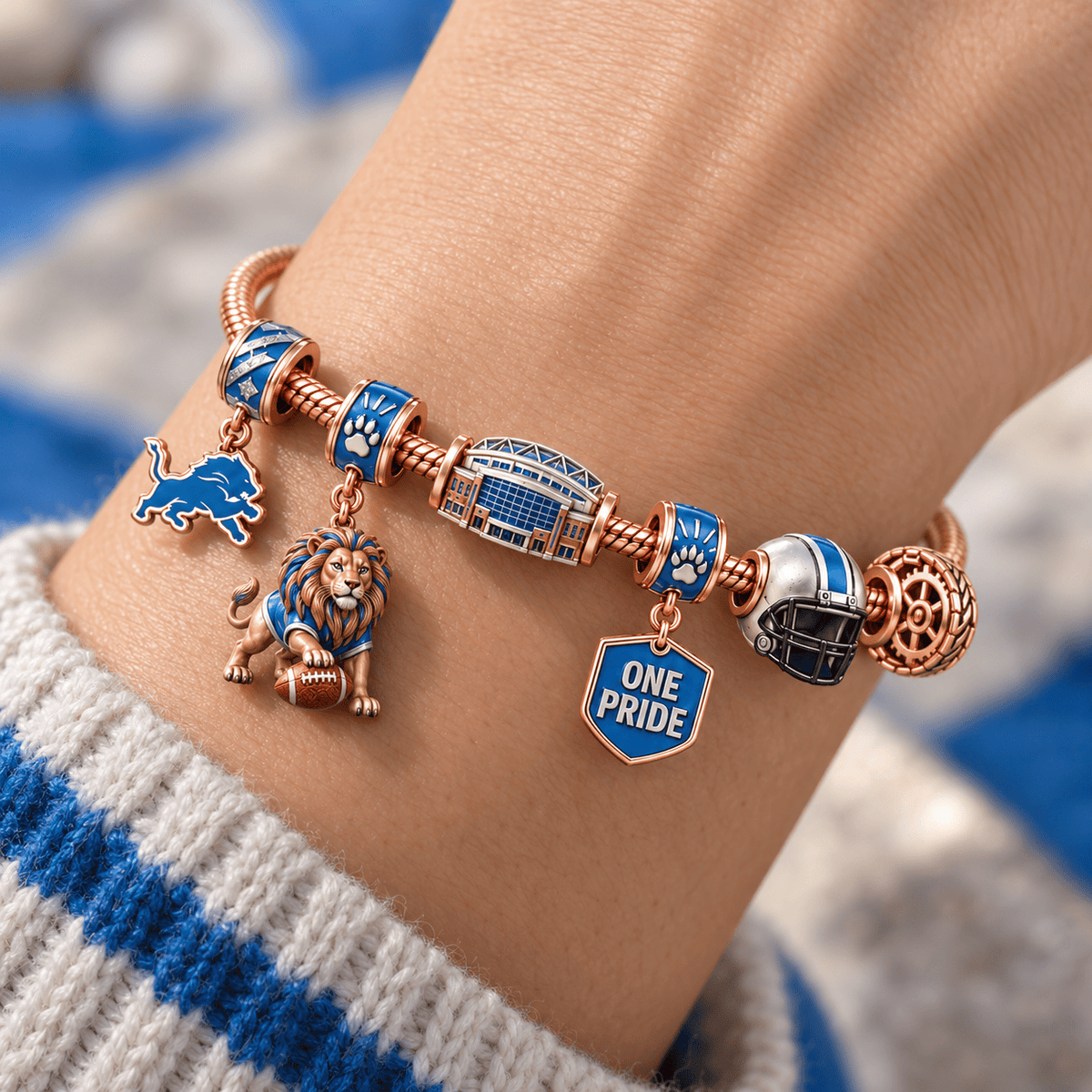 DTL Rose Gold Charm Bracelet Set HQH