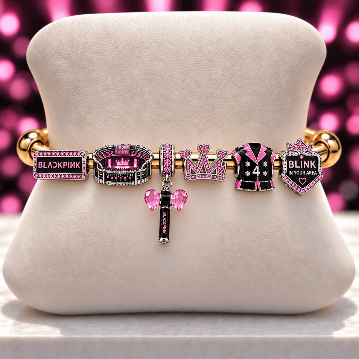 BLPK Silver Charm Bracelet Set NTVA