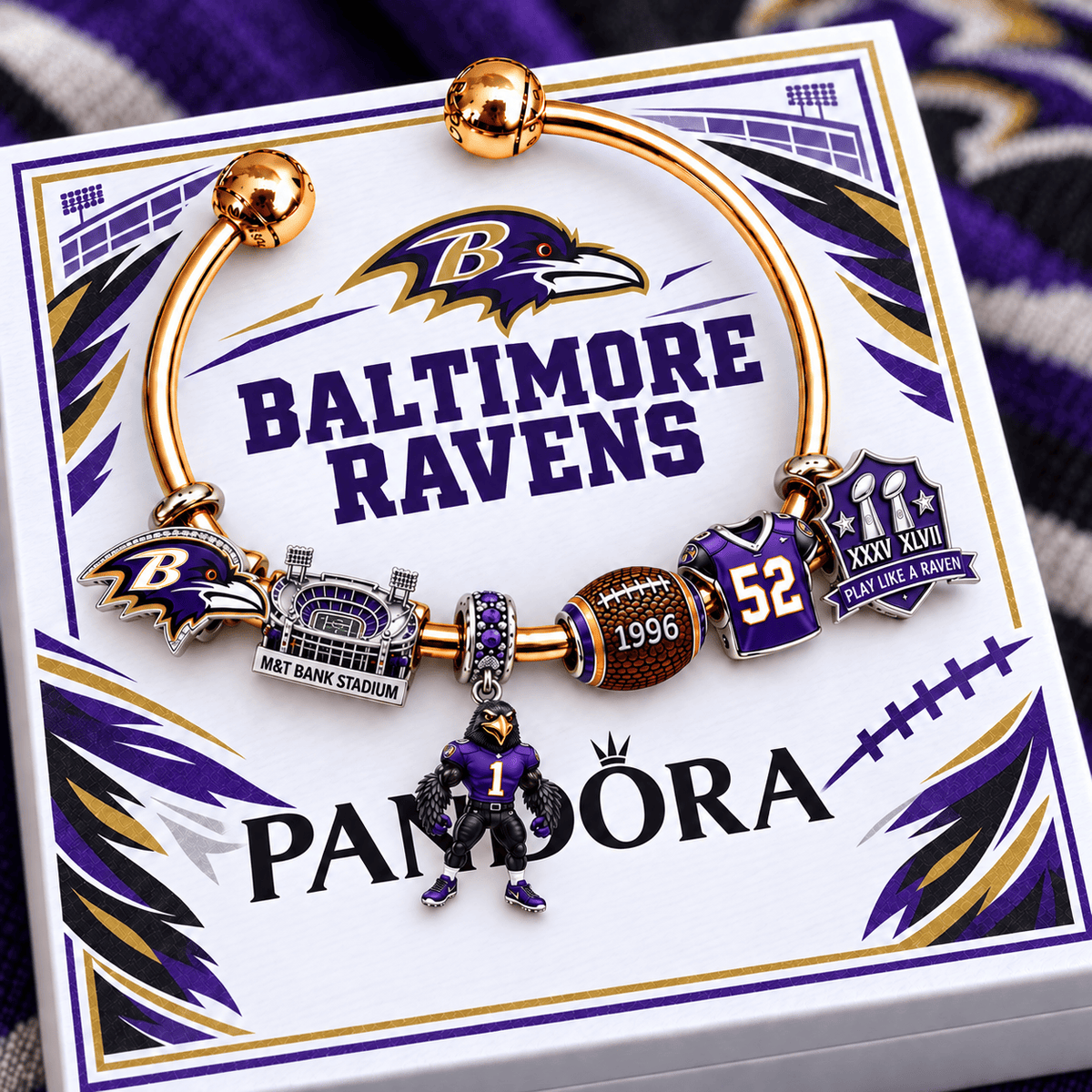 BTR Silver Charm Bracelet Set NTVA