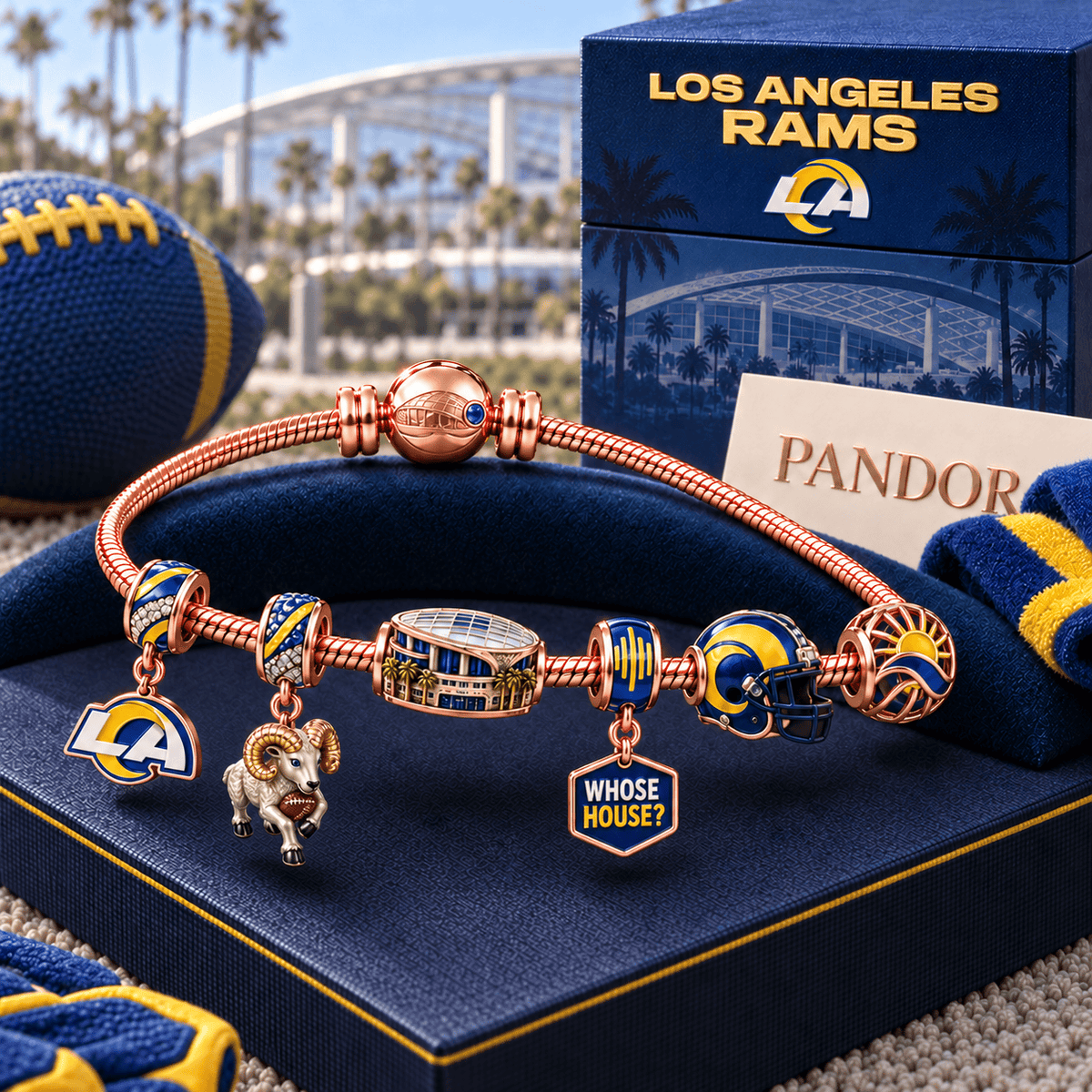 LARS Rose Gold Charm Bracelet Set HQH