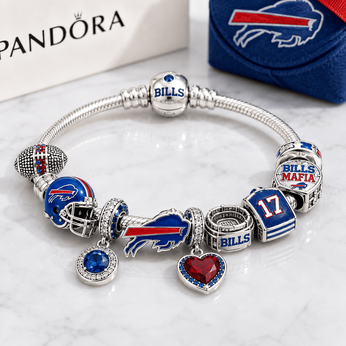 BFBL Sliver Charm Bracelet Set BMD