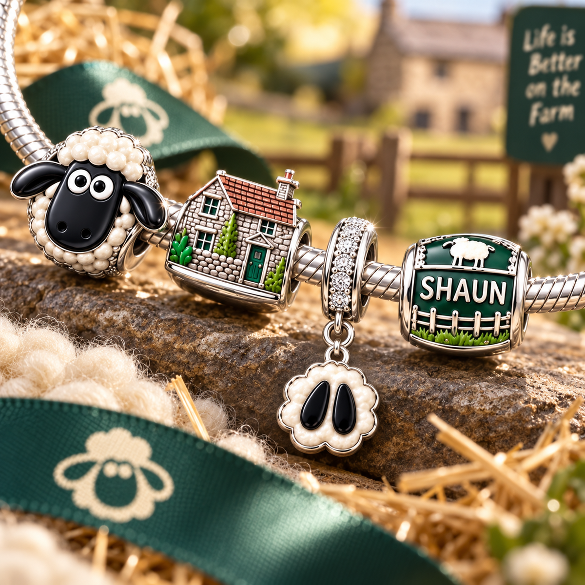SHTS Sliver Charm Bracelet Set VTH