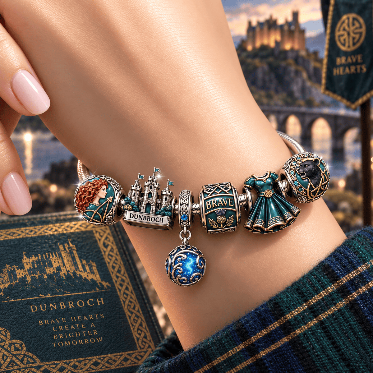 BRVE Sliver Charm Bracelet Set VTH