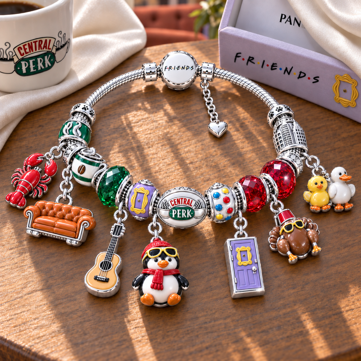 FRS Silver Charm Bracelet Set NTTB