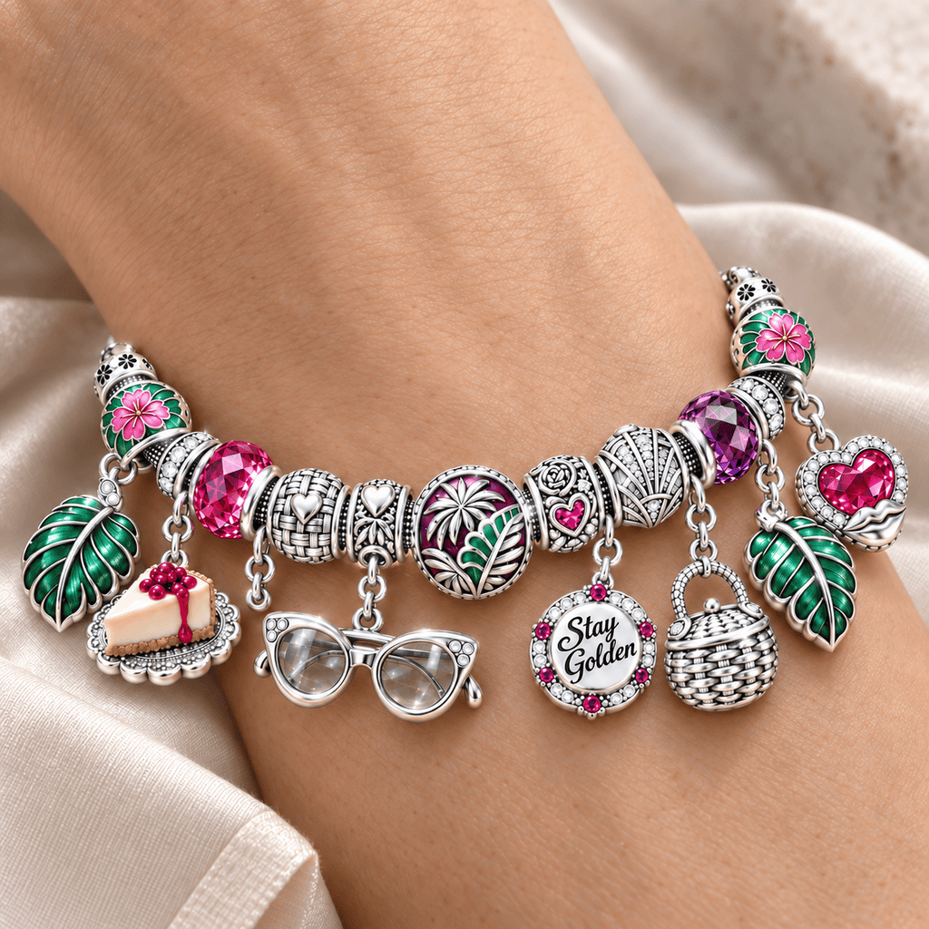TGG Silver Charm Bracelet Set NTTB