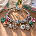 TGG Silver Charm Bracelet Set NTTB