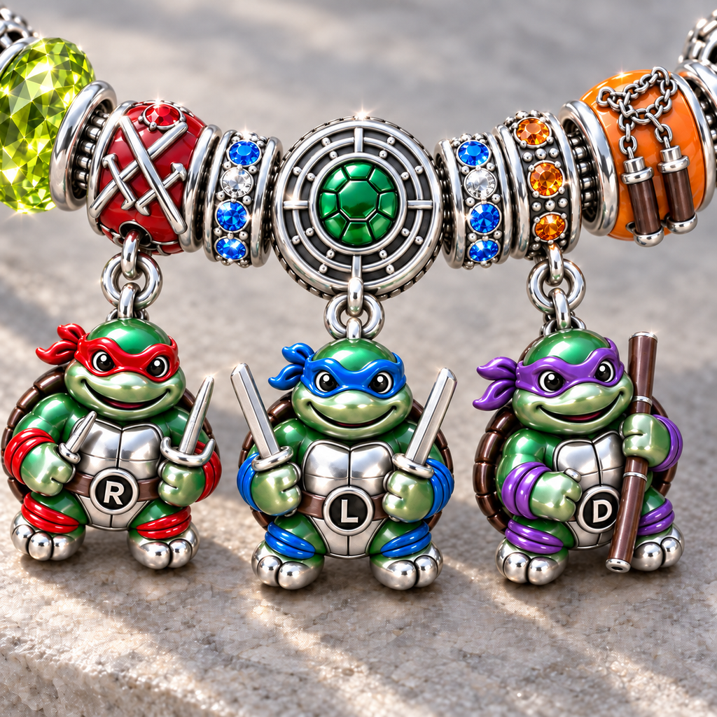 NJT Silver Charm Bracelet Set NTTB