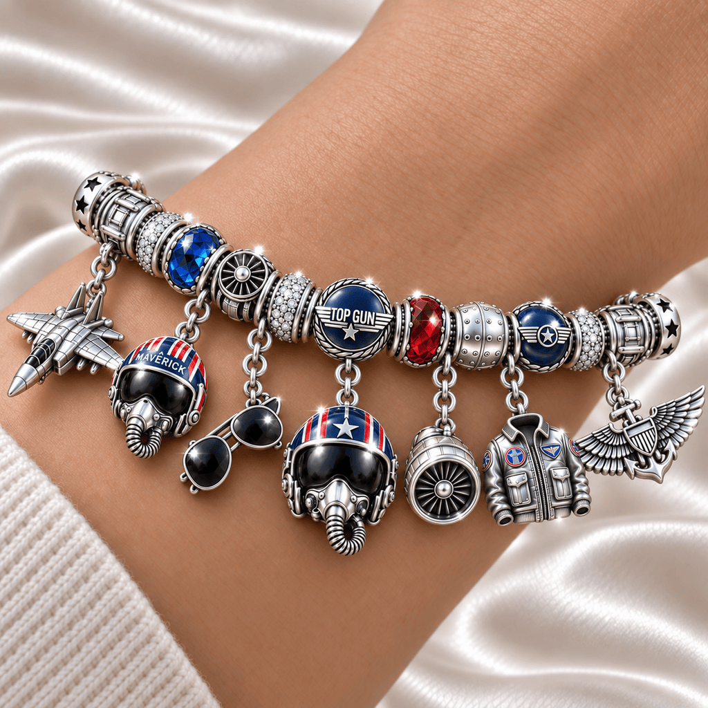 TG Silver Charm Bracelet Set NTTB