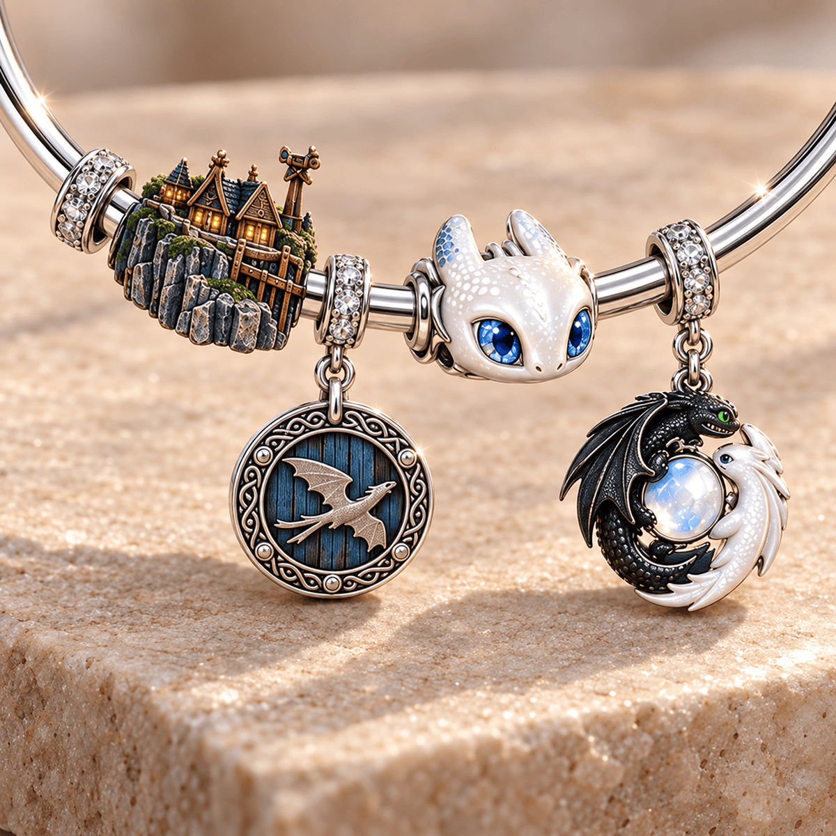HTTYD Sliver Charm Bracelet Set TMH
