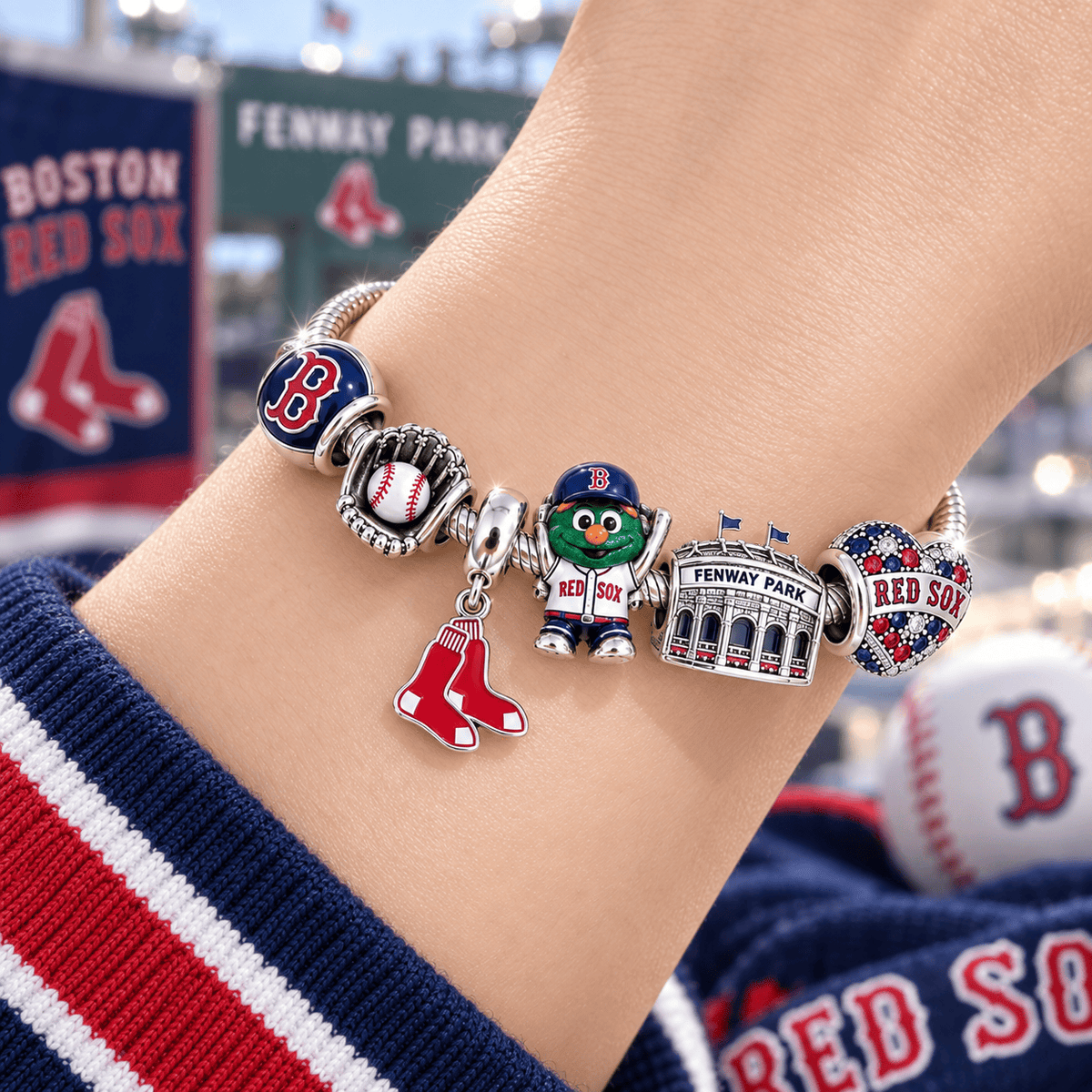 BRX Silver Charm Bracelet Set VTH