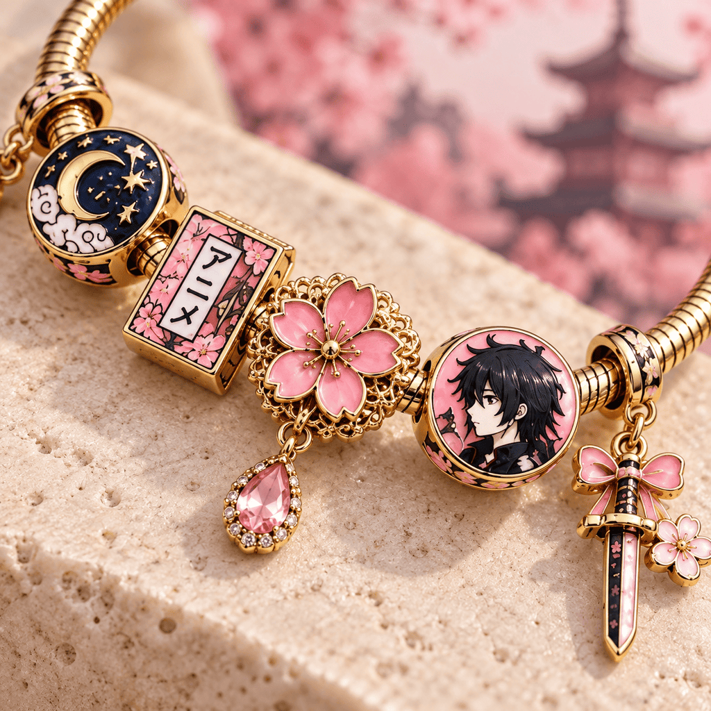 ANMF Gold Charm Bracelet Set TTN