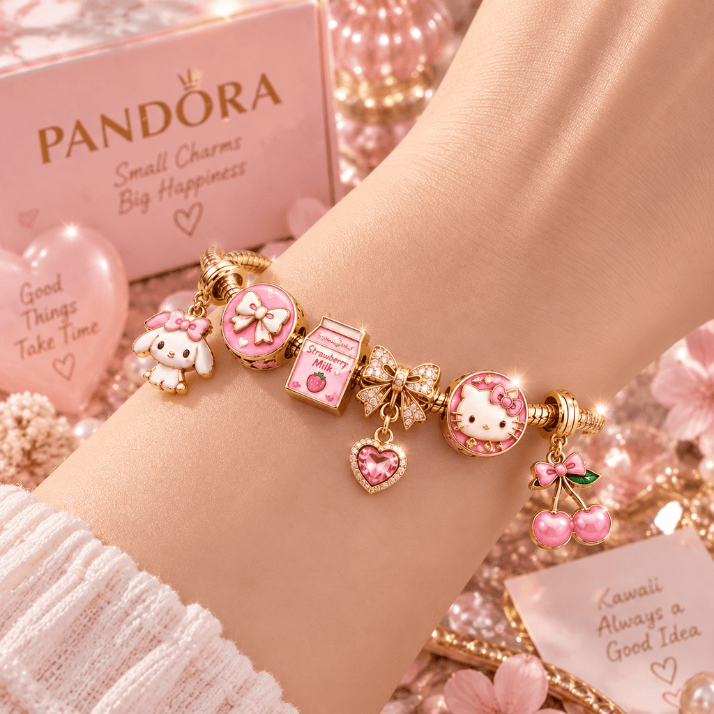 KAWAII Gold Charm Bracelet Set TTN