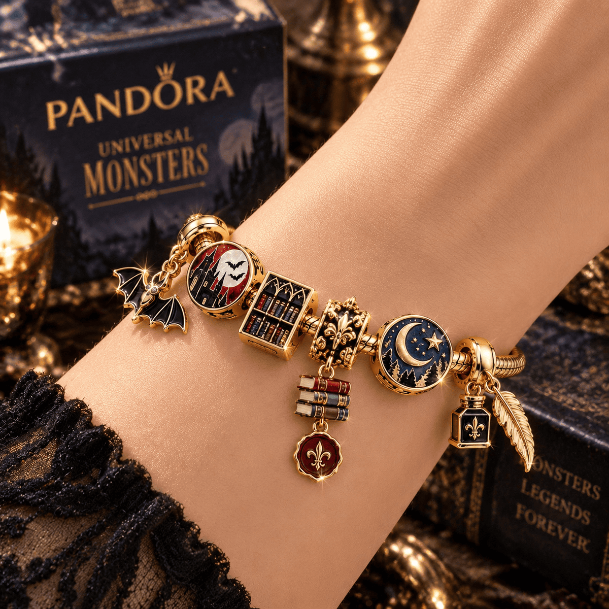 UMS Gold Charm Bracelet Set TTN