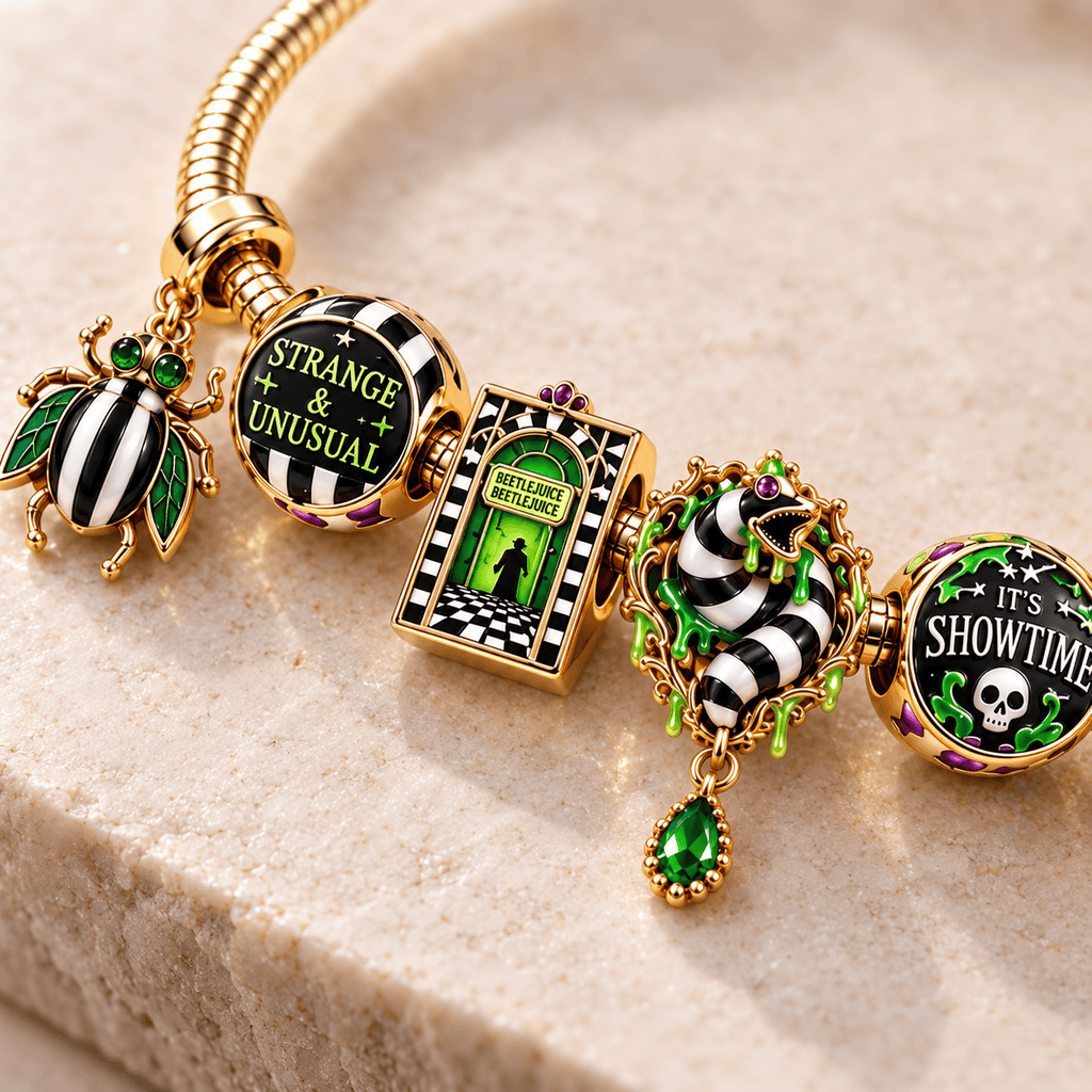 BTJ Gold Charm Bracelet Set TTN