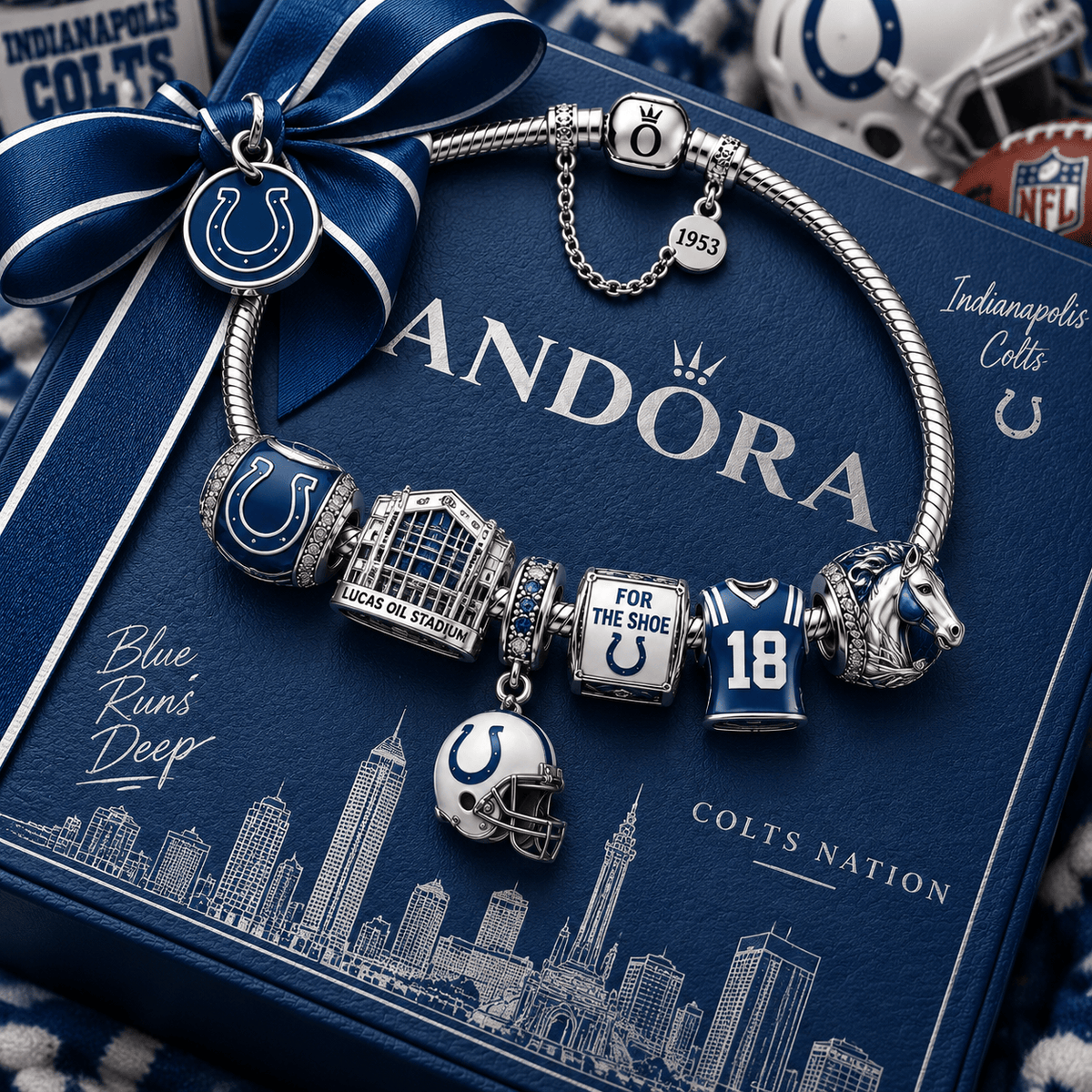 IDC Silver Charm Bracelet Set PTT