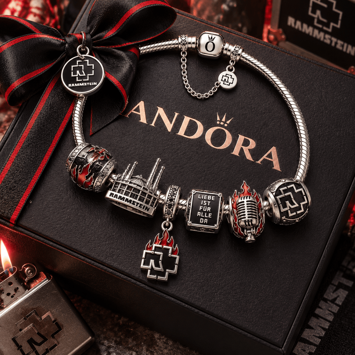 RMS Silver Charm Bracelet Set PTT