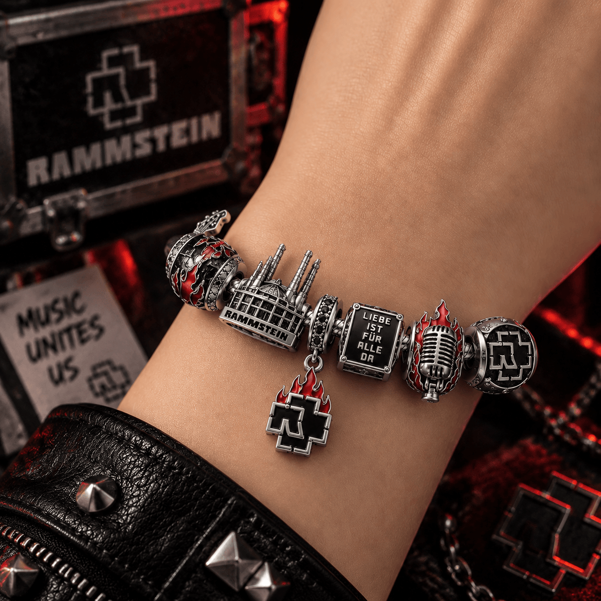 RMS Silver Charm Bracelet Set PTT