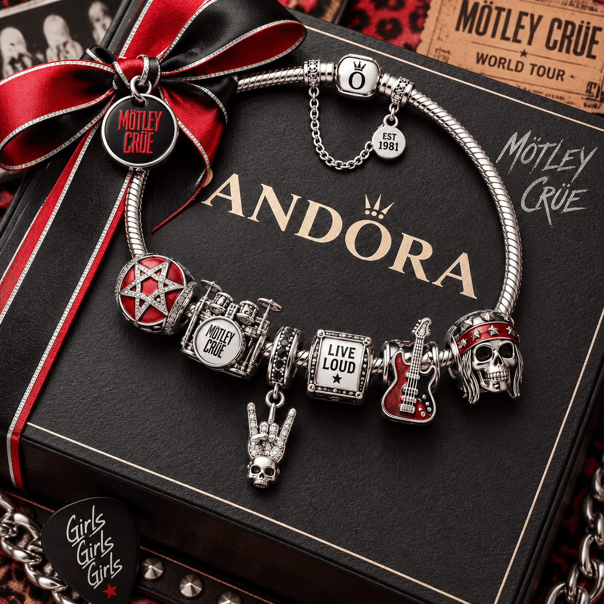 MTLC Silver Charm Bracelet Set PTT