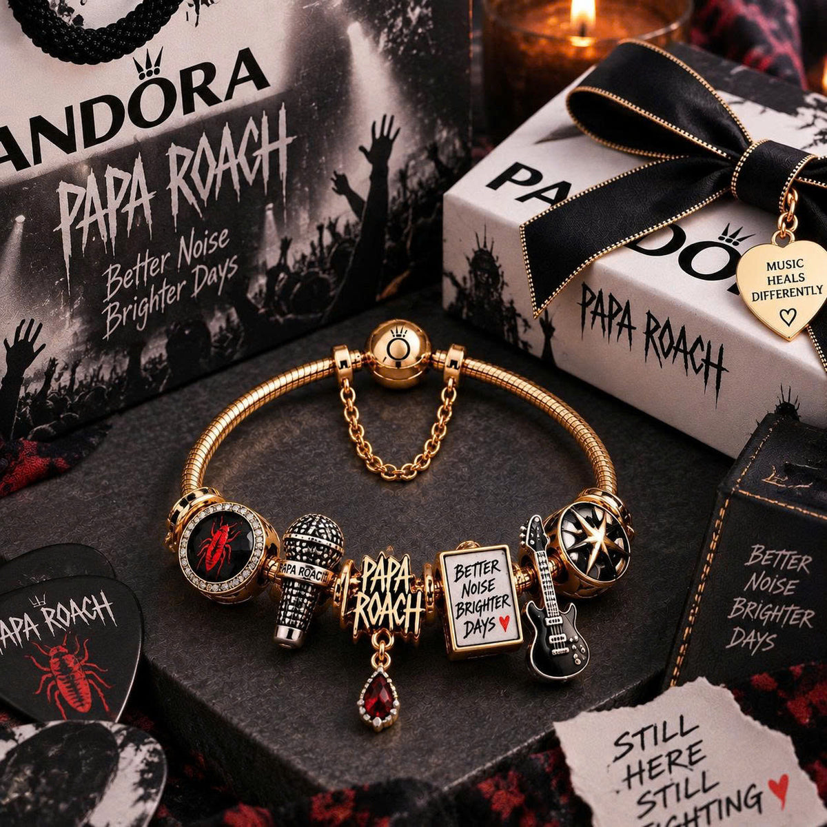 PPR Gold Charm Bracelet Set PTT