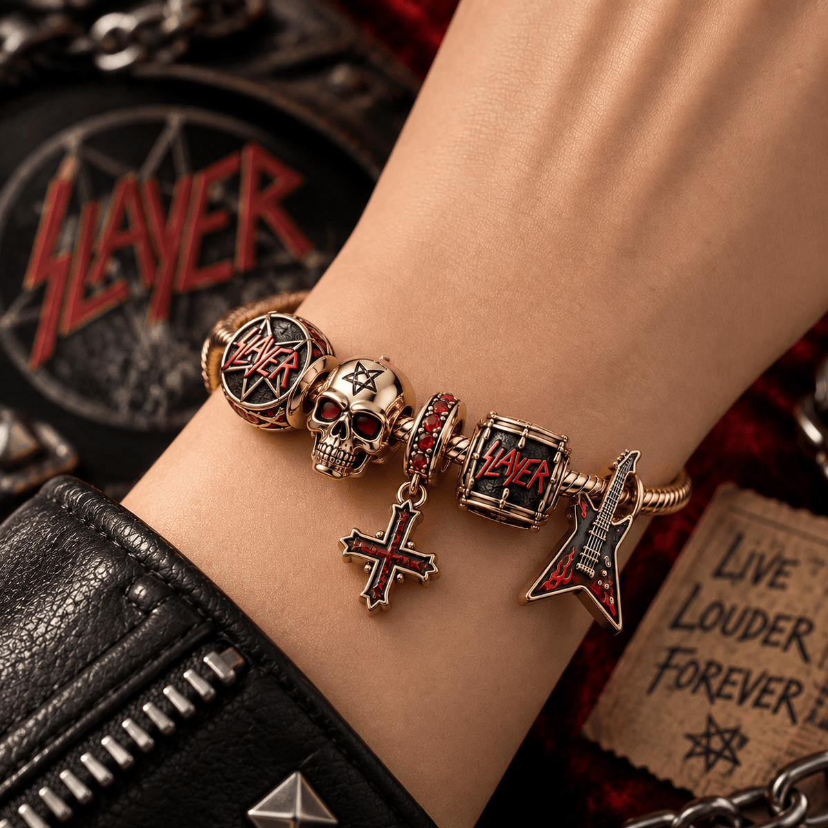SLER Gold Charm Bracelet Set PTT