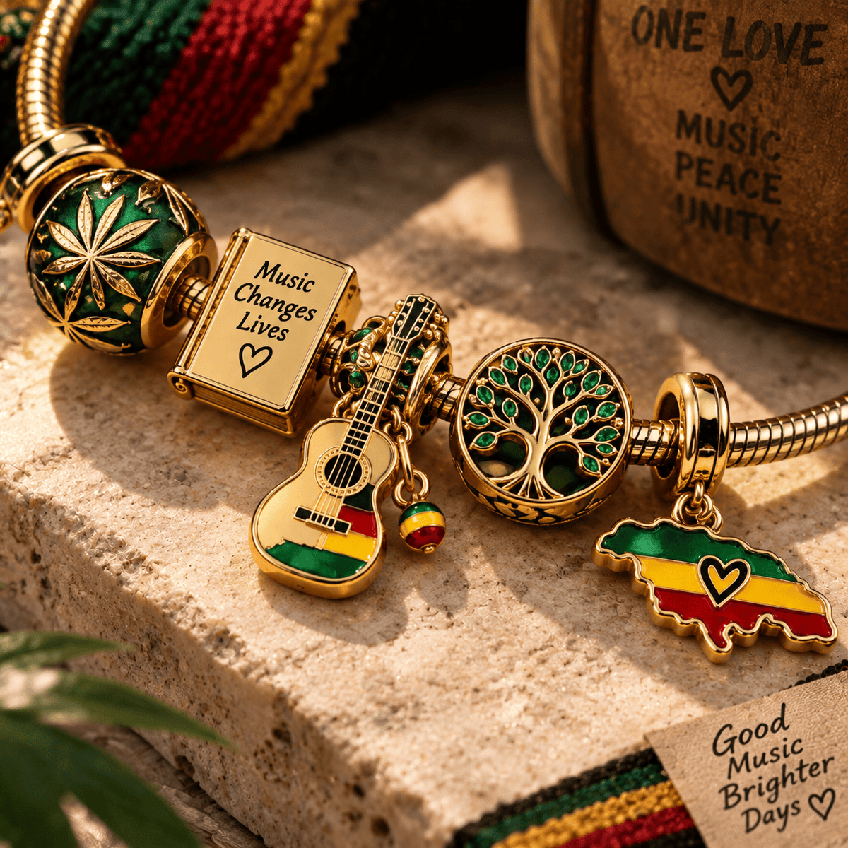 SPML Gold Charm Bracelet Set PTT
