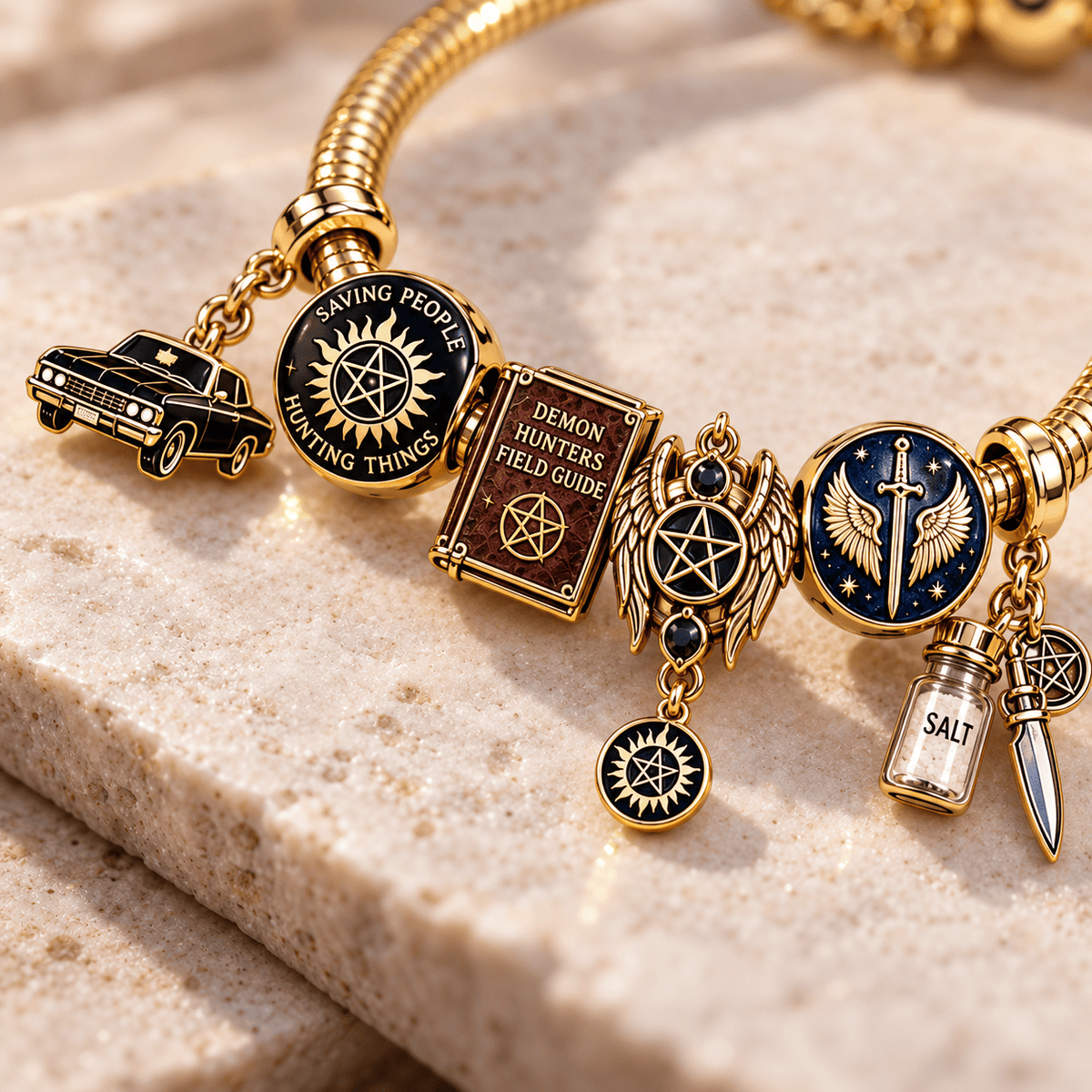 SUNA Gold Charm Bracelet Set PTT