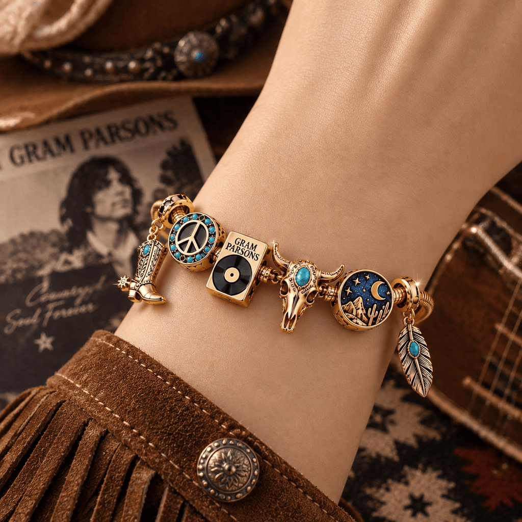 GPS Gold Charm Bracelet Set PTT
