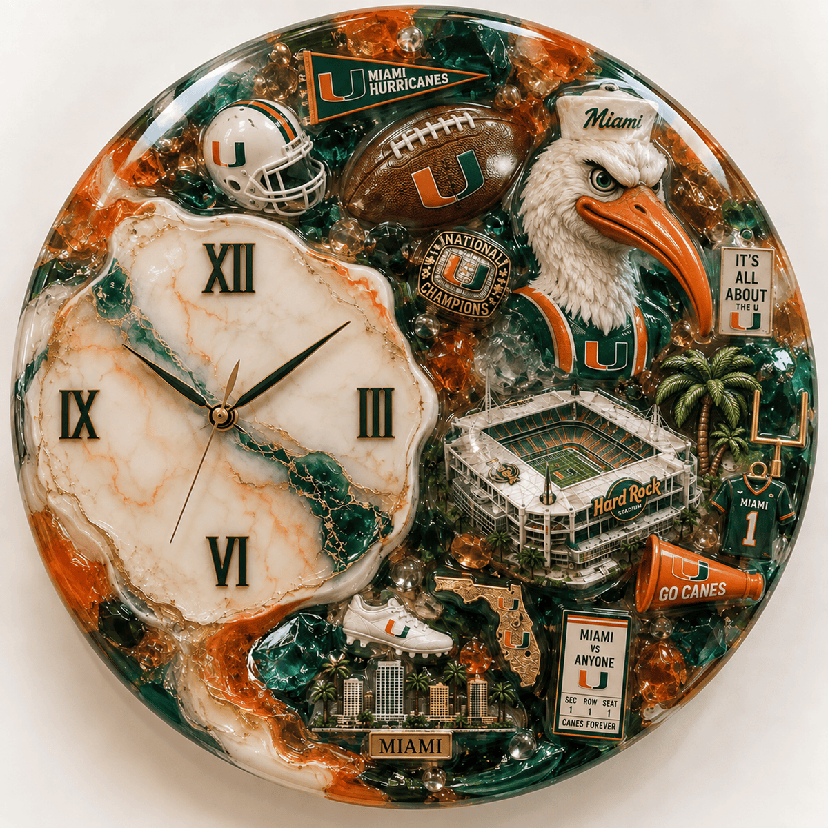 Premium MHC Statement 3D Decorative Wall Clock HTTT