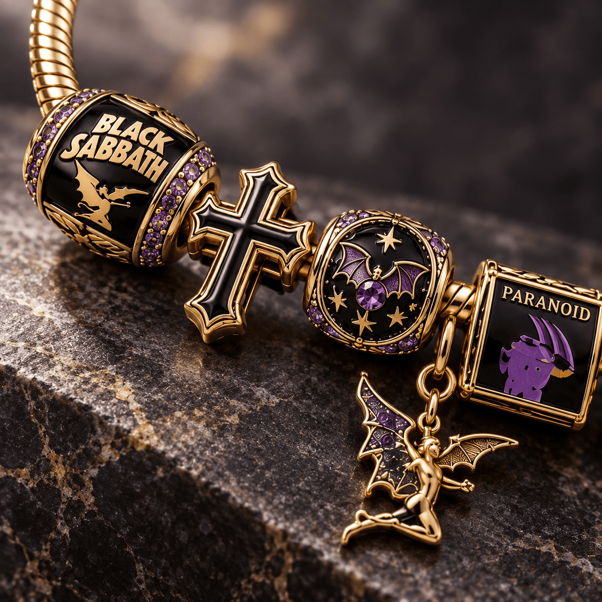 BLST Gold Charm Bracelet Set PTT