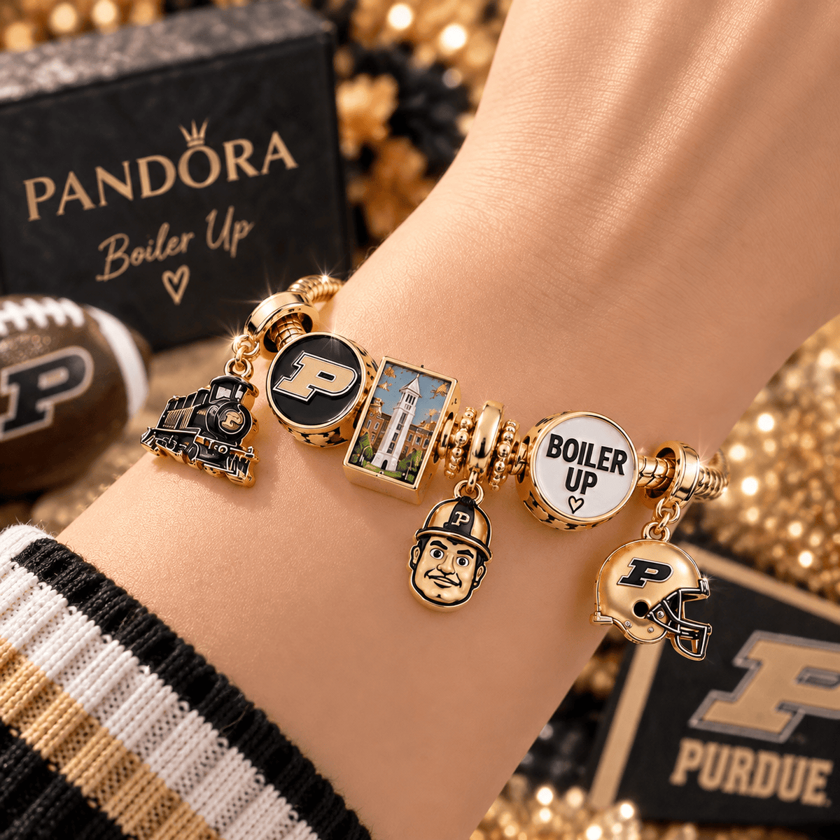 PDB Gold Charm Bracelet Set TTN