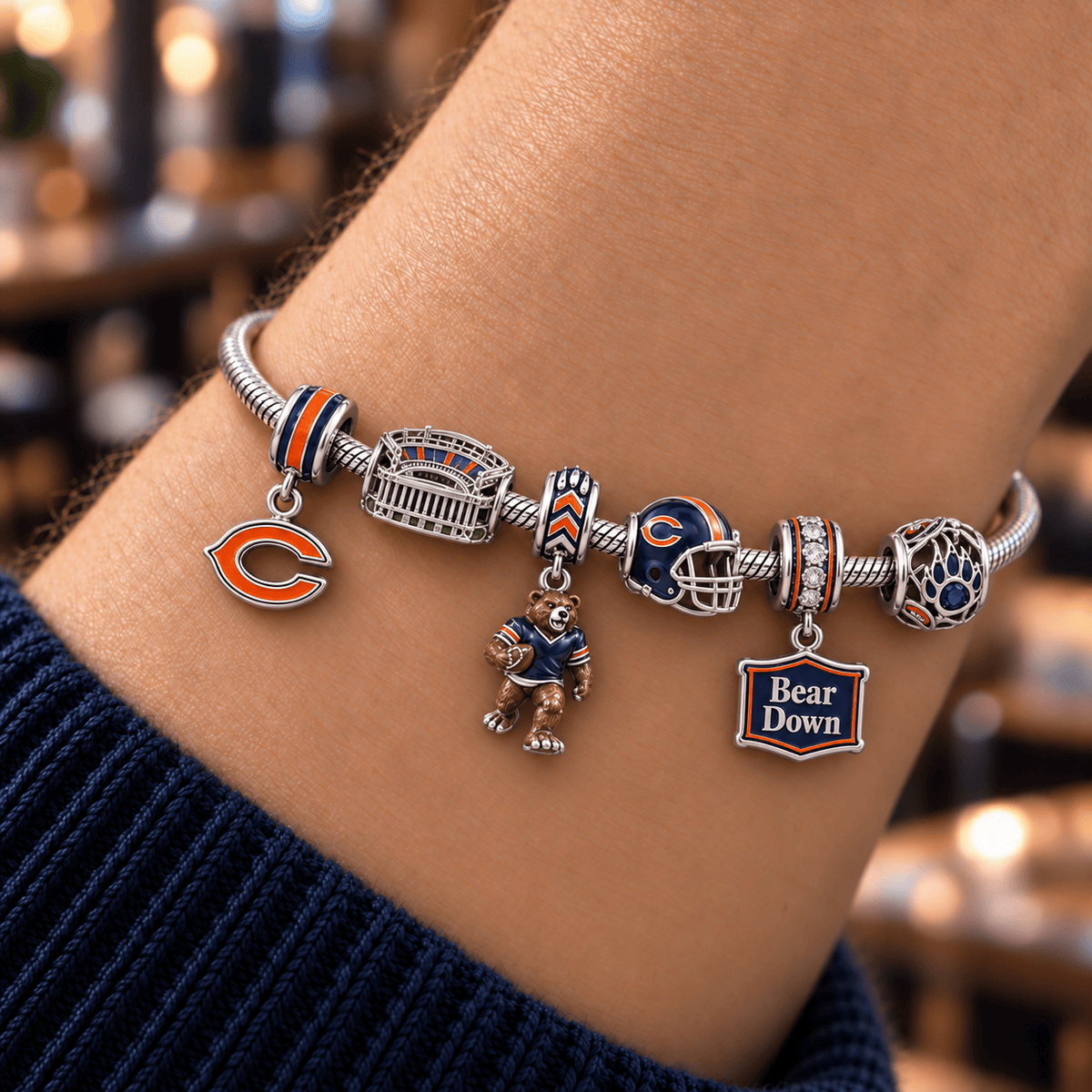 CCB Silver Charm Bracelet Set HQH