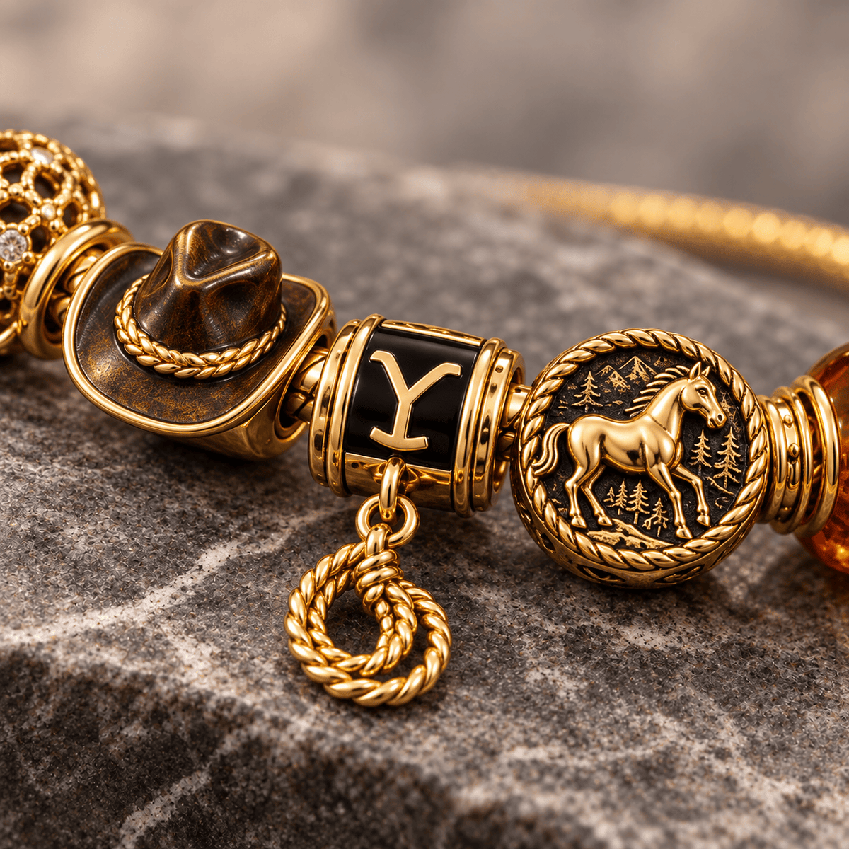 YLST Gold Charm Bracelet Set PTKL