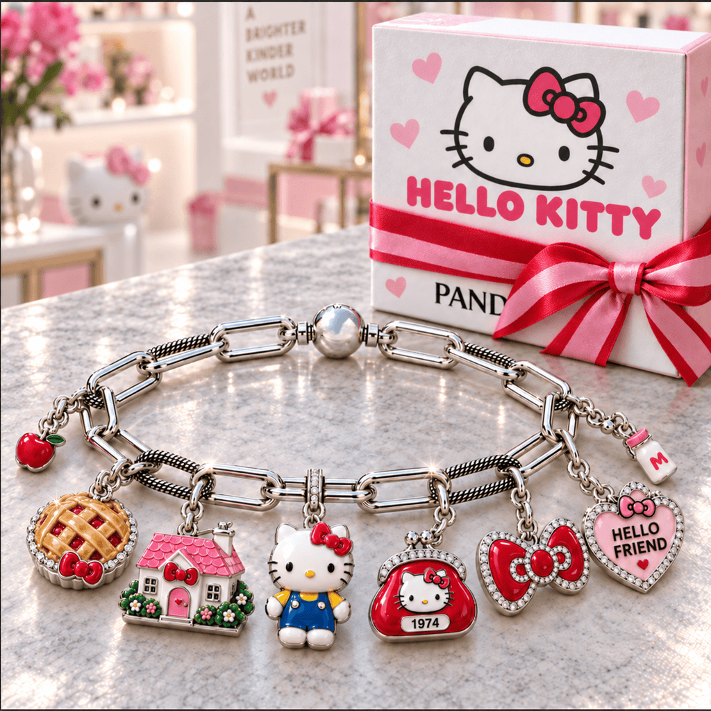 HLKT Silver Charm Bracelet Set NTVA