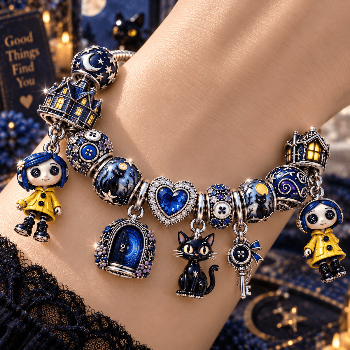 CRL Silver Charm Bracelet Set NTTB