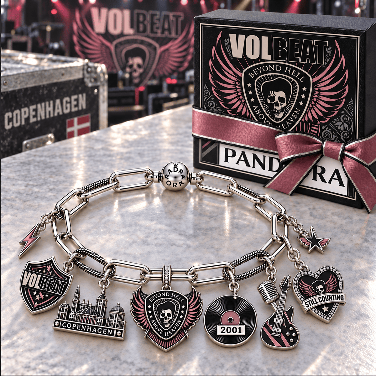 VOLB Silver Charm Bracelet Set NTVA