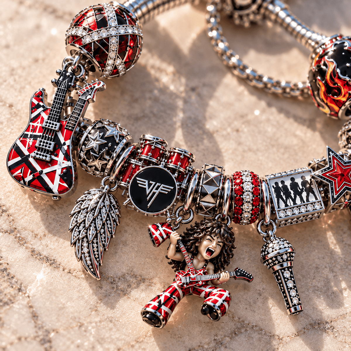VHL Silver Charm Bracelet Set NTTB