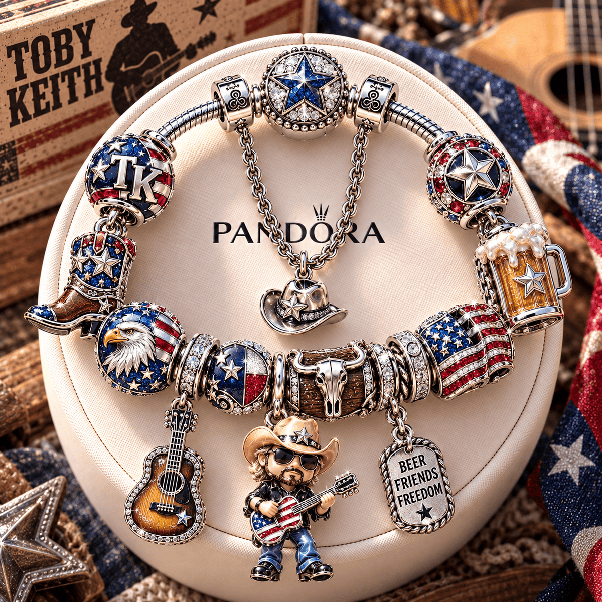 TBKH Silver Charm Bracelet Set NTTB