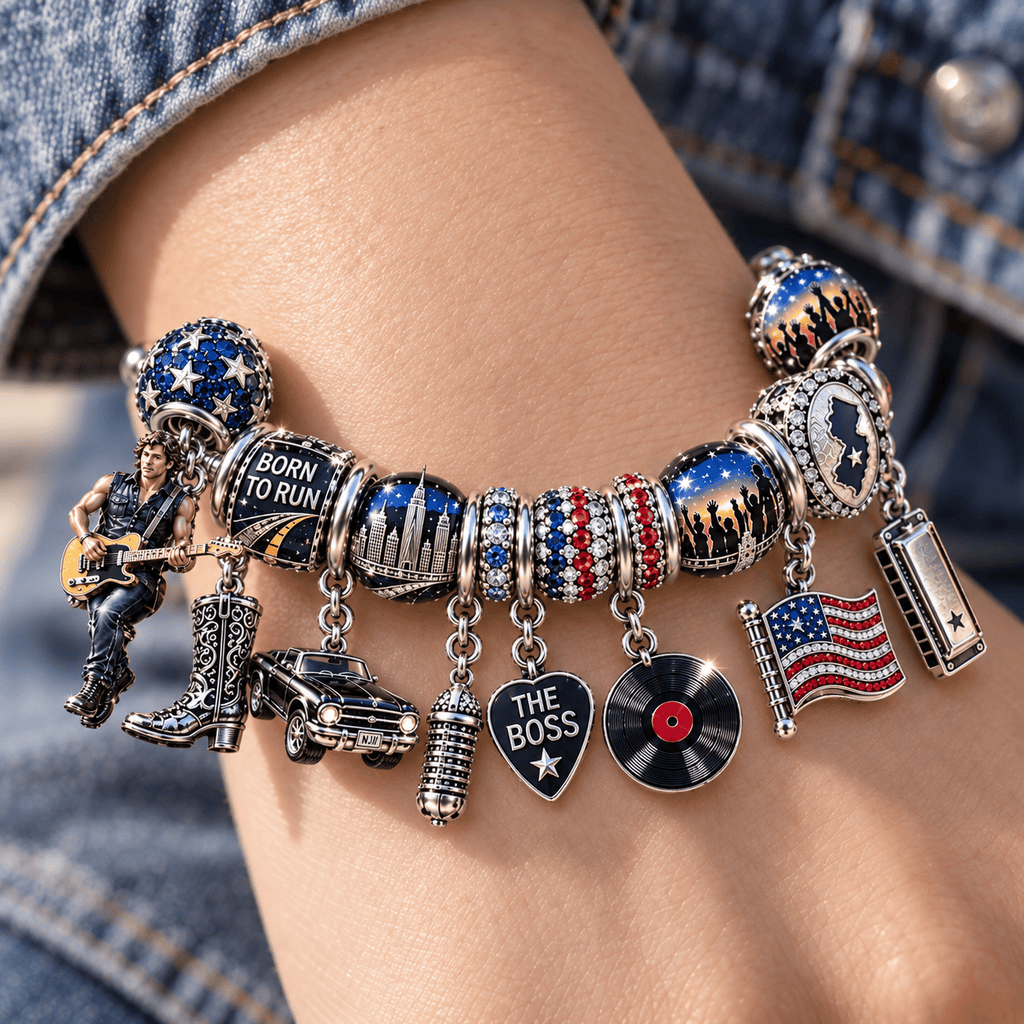 BRST Silver Charm Bracelet Set NTTB