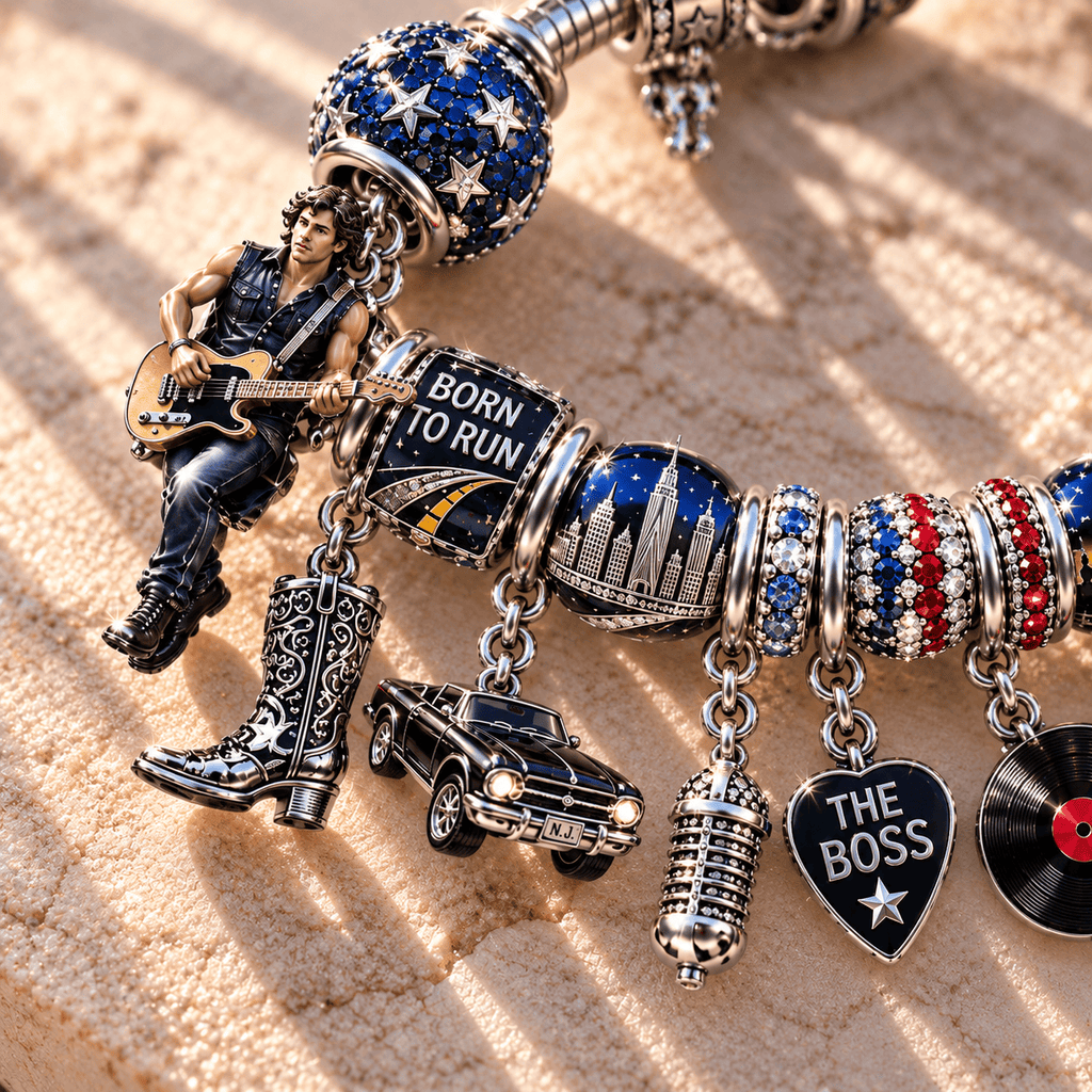 BRST Silver Charm Bracelet Set NTTB