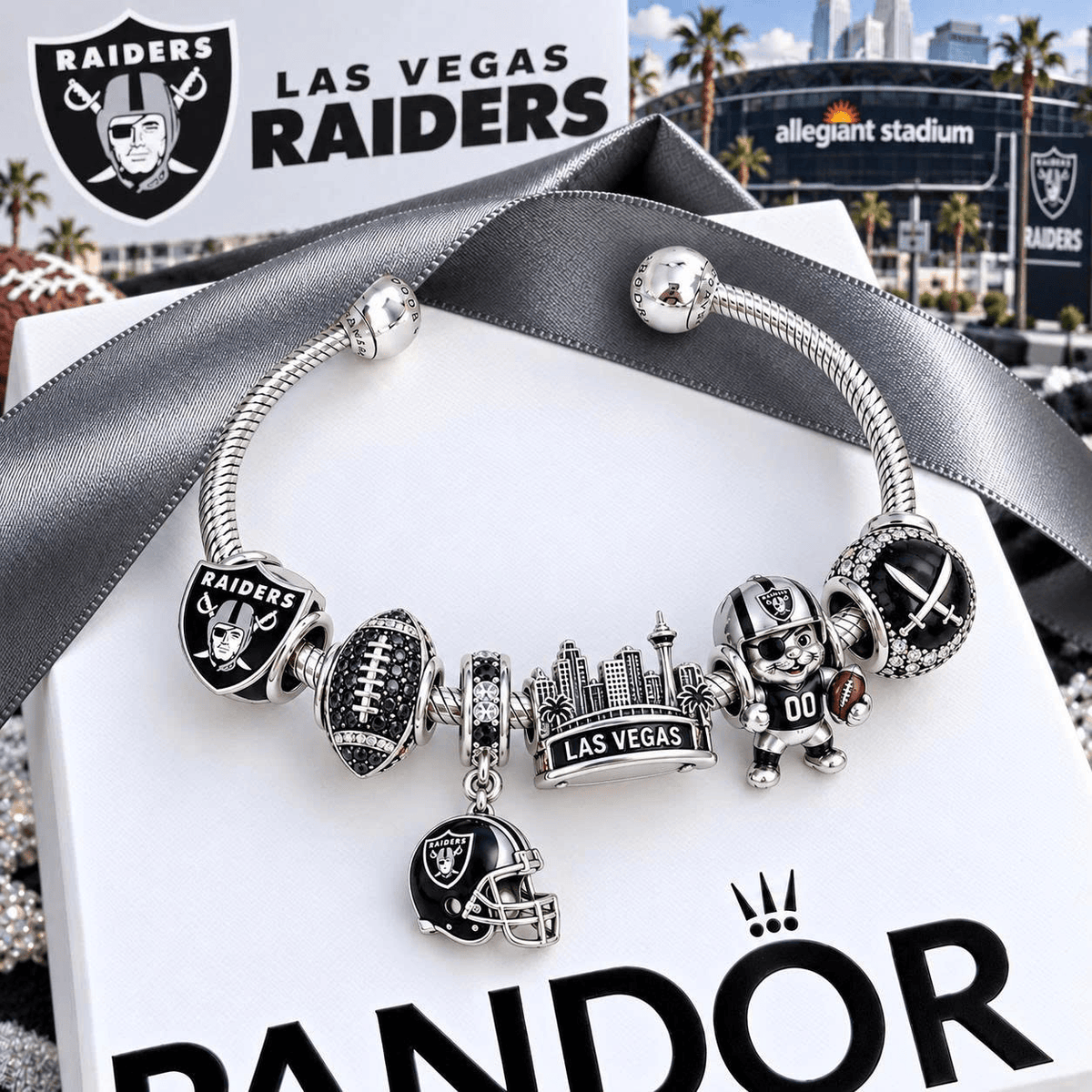 LVR Silver Charm Bracelet Set VTH