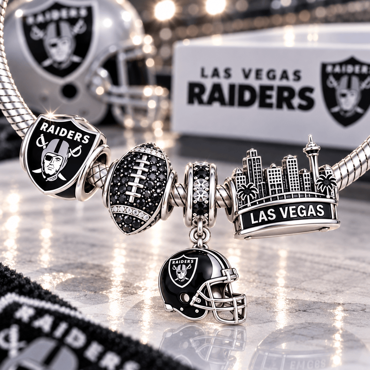 LVR Silver Charm Bracelet Set VTH