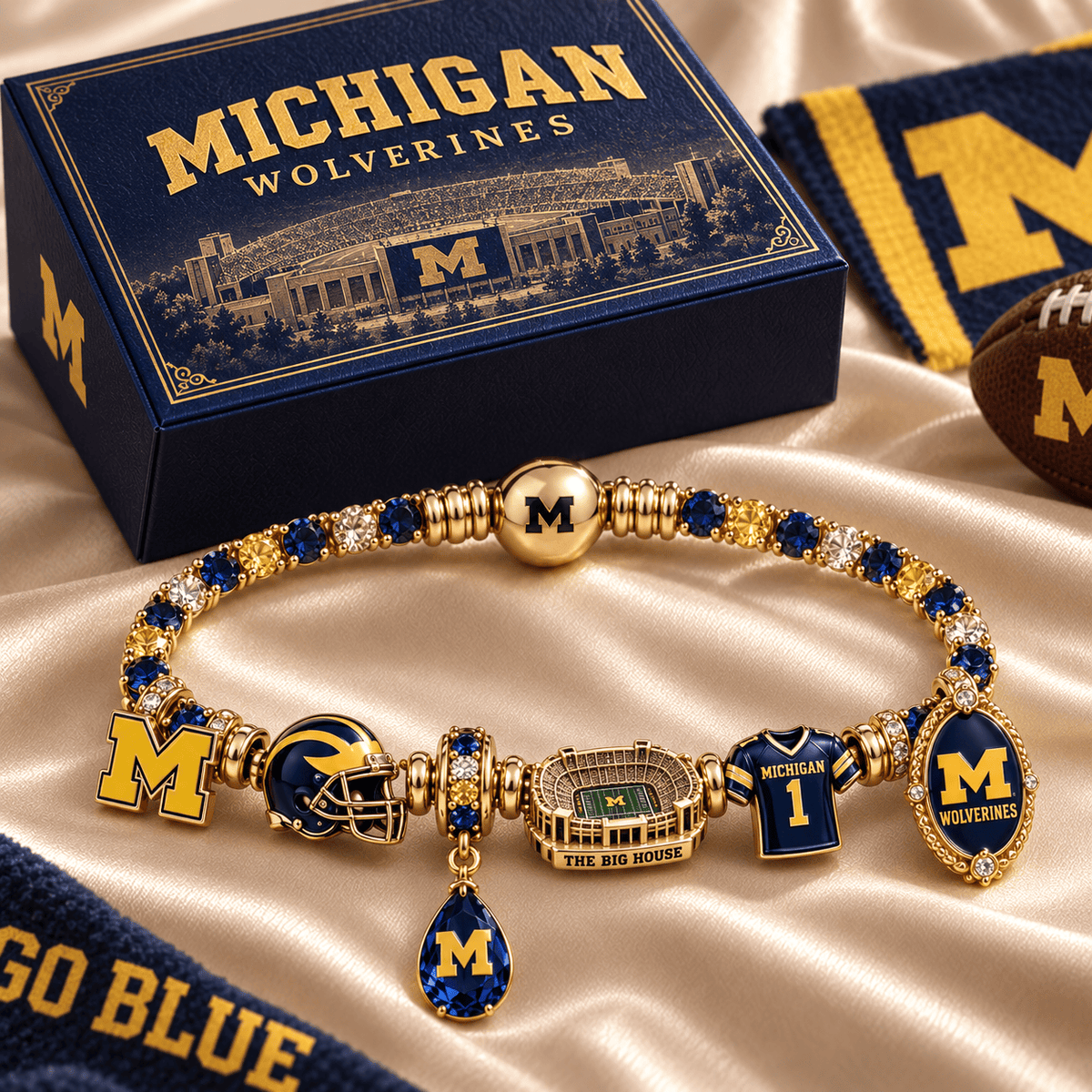 MWR Gold Charm Bracelet Set NHVH