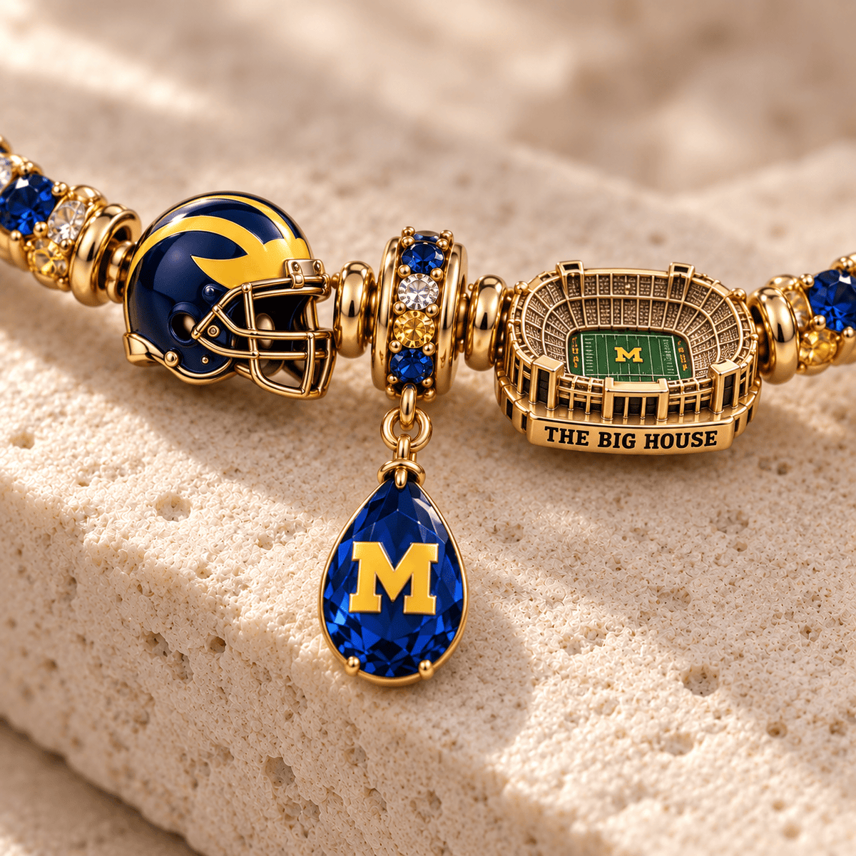 MWR Gold Charm Bracelet Set NHVH