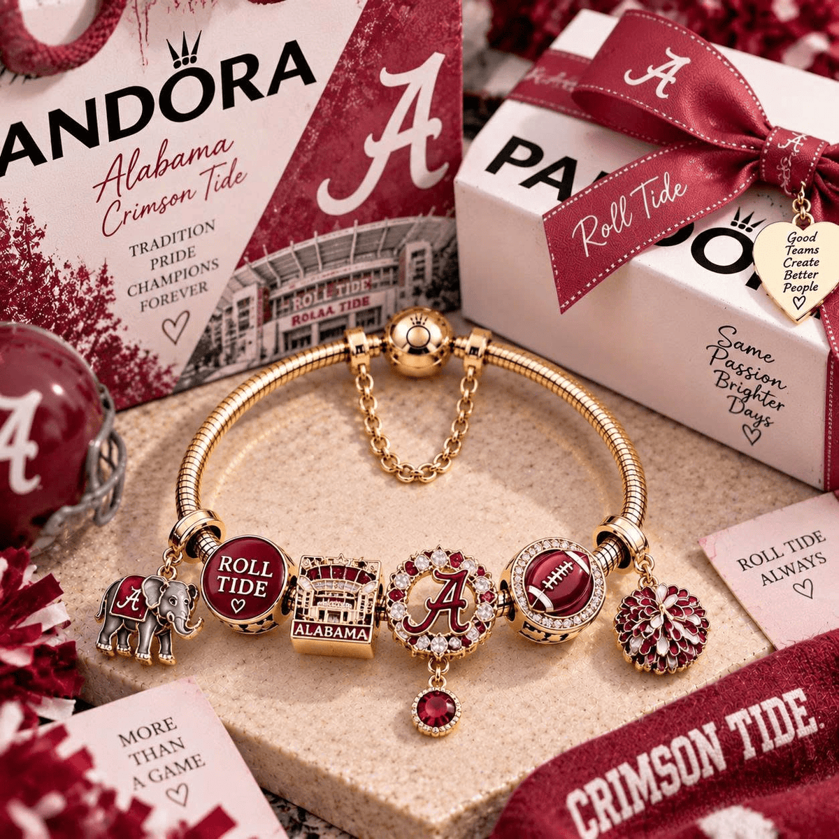 ACT Gold Charm Bracelet Set TTN
