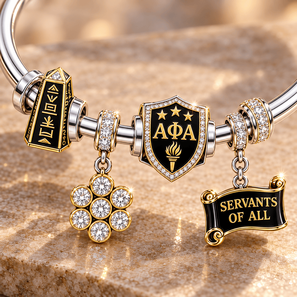 APA Silver Charm Bracelet Set TMH