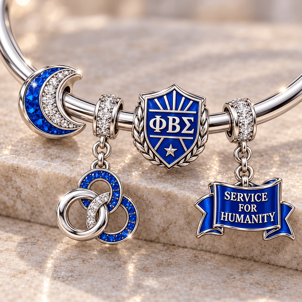 PBSM Silver Charm Bracelet Set TMH
