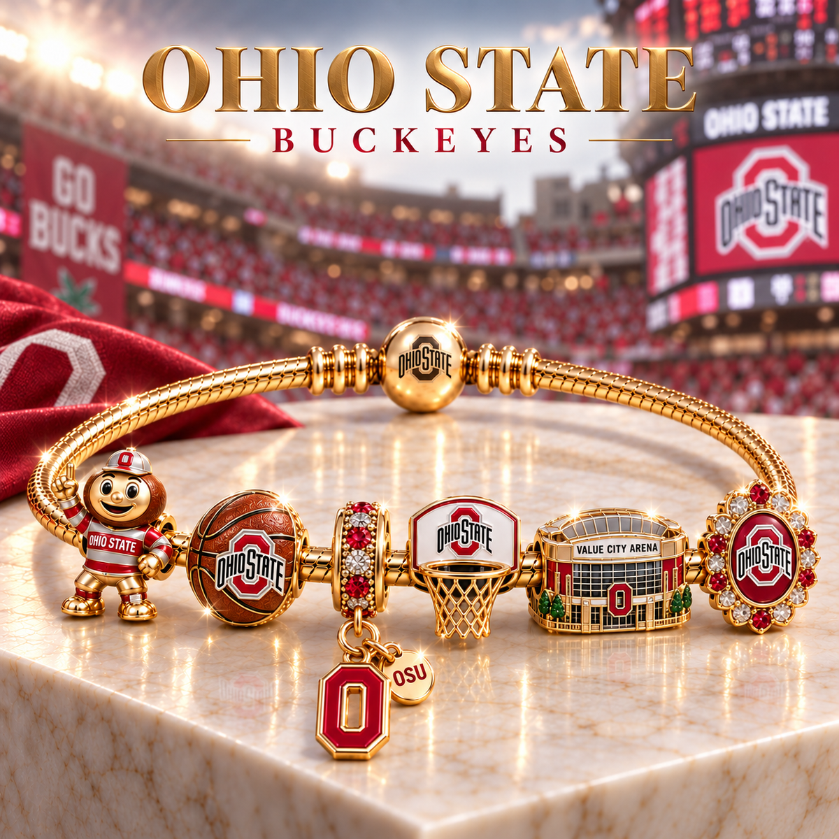 OSB Gold Charm Bracelet Set TTTT